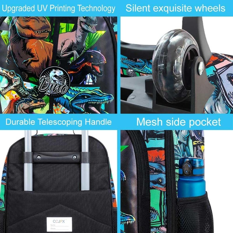 WZLVO Kids Luggage for Boys and Girls, Cute Dinosaur Unicorn Rolling Wheels Suitcase for Toddler Children - Image 5